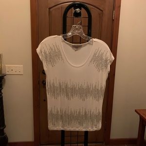 Embellished white tee